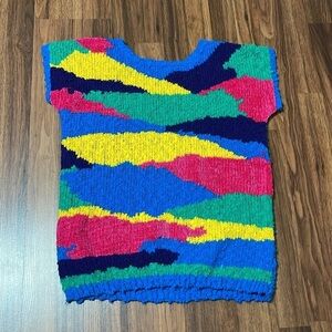 Vintage Jade colorblock sweater size M